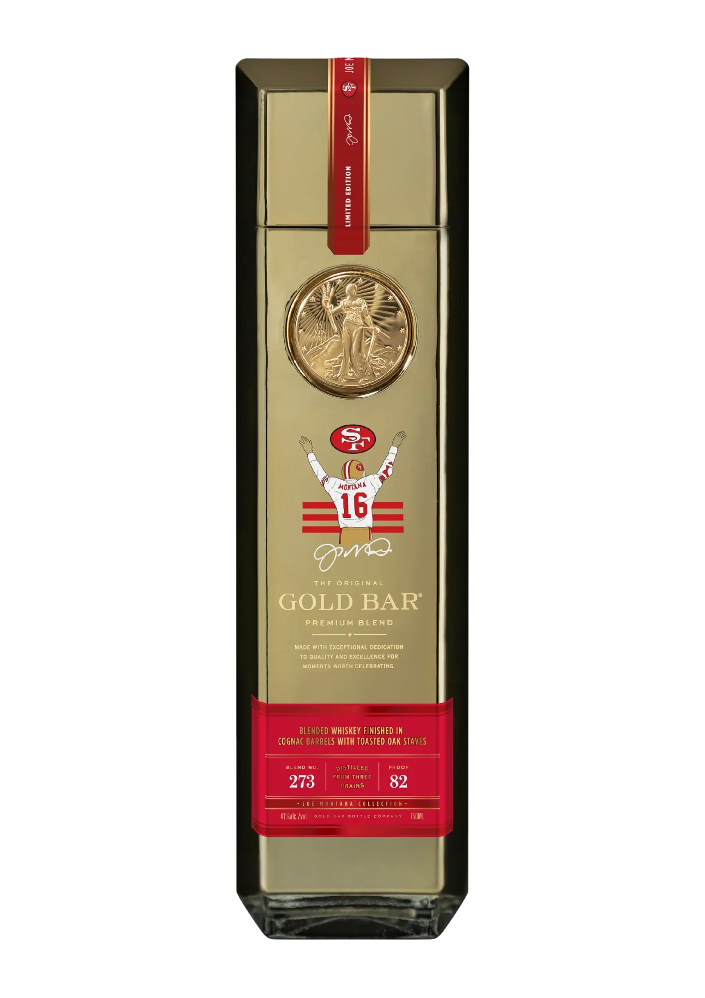 Gold Bar Joe Montana Limited Edition 49ers Whiskey Blend No. 273 - Image 2