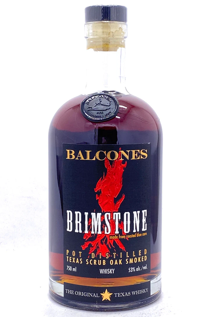 Balcones Brimstone | Texas Scrub Oak Smoked Corn Whisky | Waco, Texas | 106 Proof / 53% ABV | 750ml