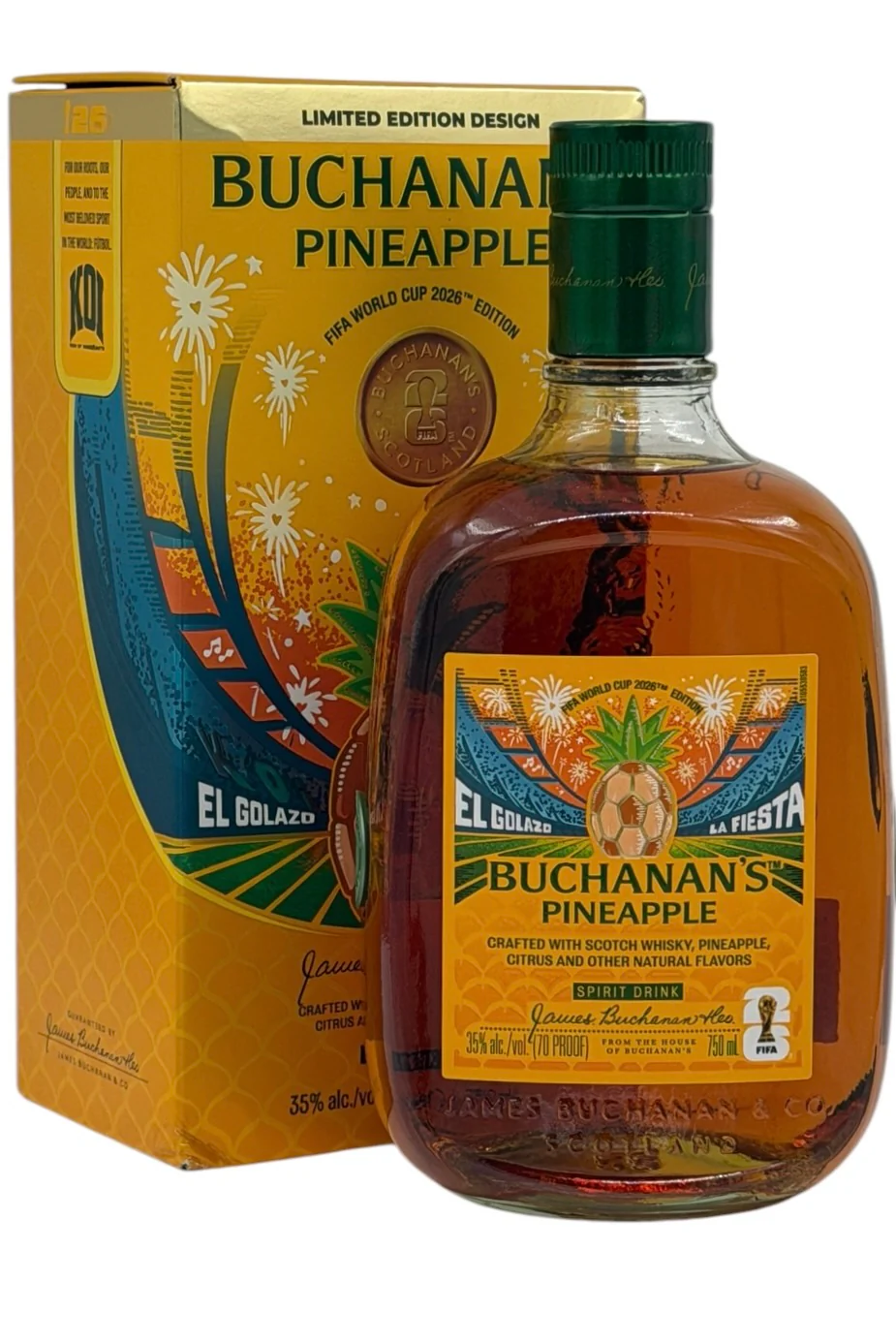 Buchanan 12 Yr FIFA-Themed Scotch Whisky Plus Pineapple! Set of 4, 4 x 750 ml - Image 7