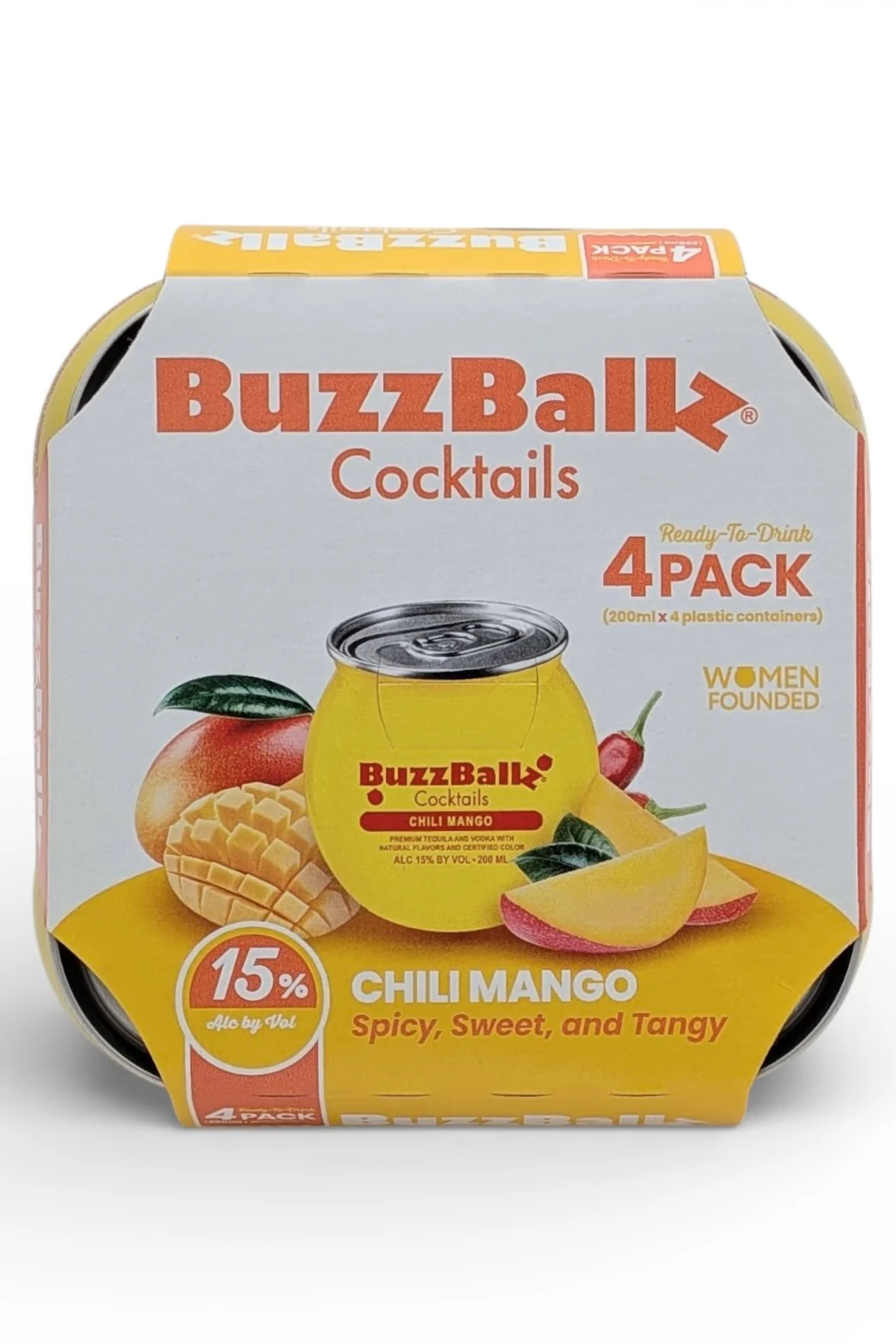 BuzzBallz Cocktails Chili Mango RTD Ready to Drink 4 x 200 ml