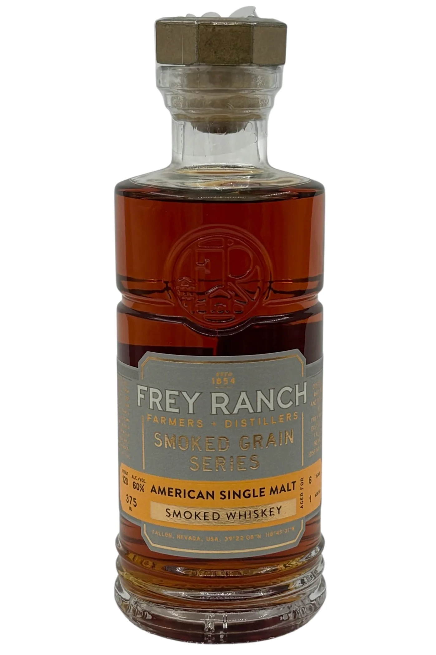 Frey Ranch 6 Year Old American Single Malt Smoked Whiskey "Smoked Grain Series" 375 ml