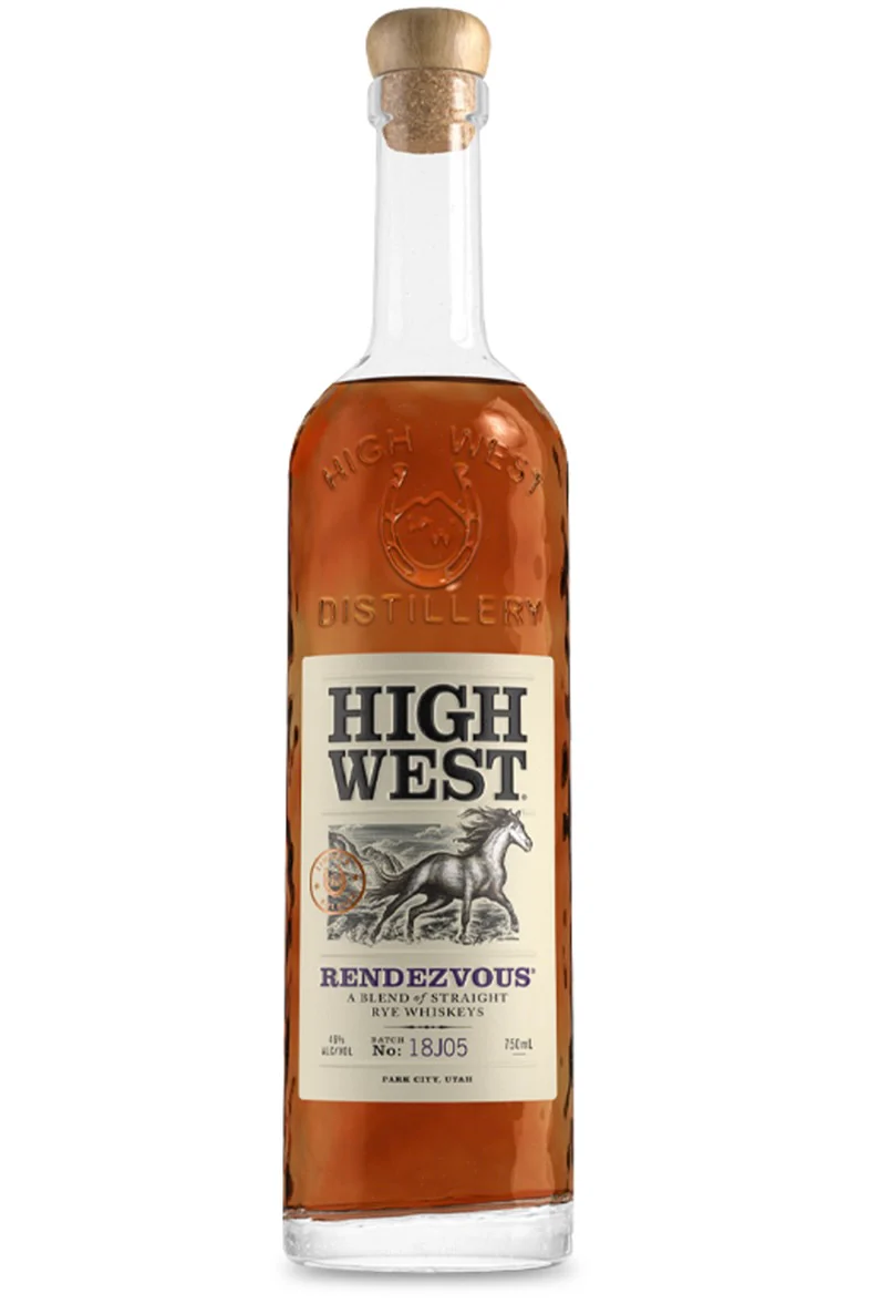 High West Rendezvous Rye Whiskey Flagship Utah Blended Straight Rye High Rye MGP High West Pot Still 92 Proof 46% ABV 750ml