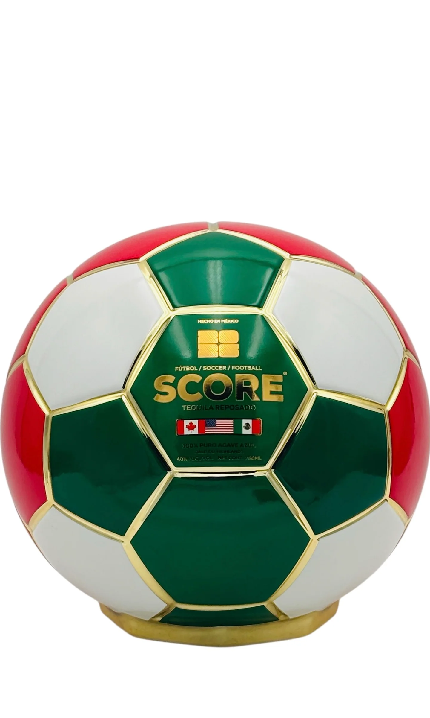 Score Tequila Reposado Mexico Limited Edition Soccer Ball Decanter
