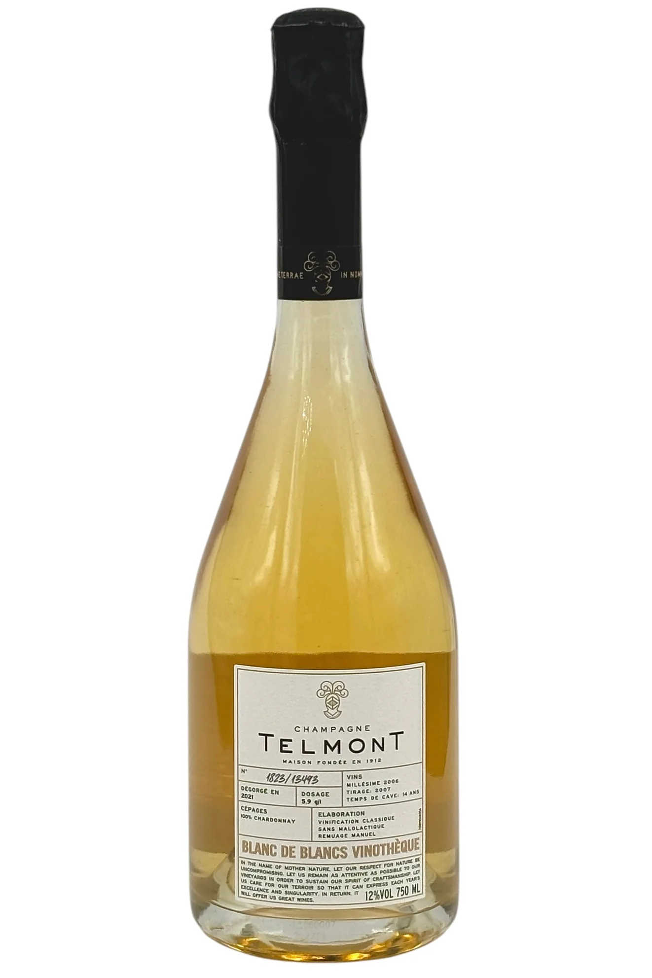 Telmont Vinothèque Vintage 2006 Blanc de Blancs Brut Champagne – Late-Disgorged, 15-Year Cellar-Aged Chardonnay