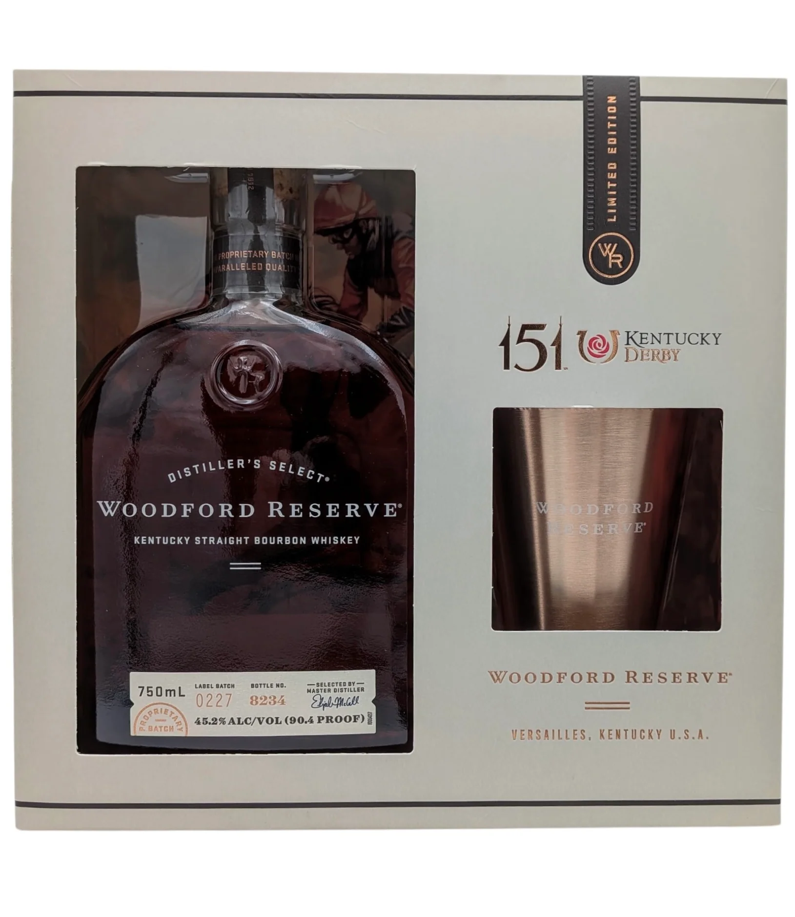 Woodford Reserve "Distiller's Select" Bourbon Whiskey with Copper Mint Julep Cup